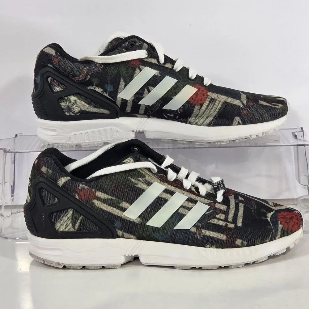 Men 9 Adidas Original Flux Torsion Floral Tropical Print Running Shoes  B25484
